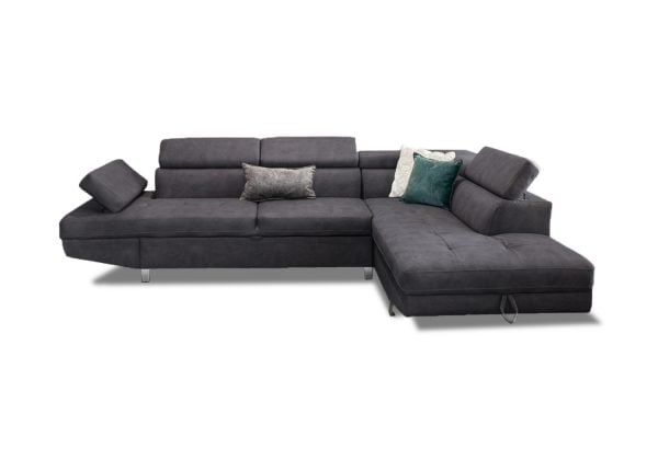 ספה נפתחת למיטה דגם לאוס באורך 2.72 מ' - אפור כהה