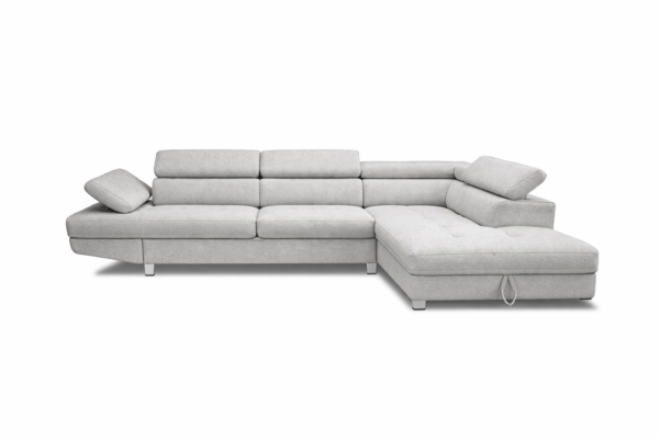 ספה נפתחת למיטה דגם סיאם בבד אפור בהיר באורך 3.00 מ'