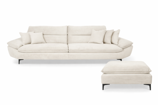 ספה תלת מפוארת דגם קוסמו + הדום