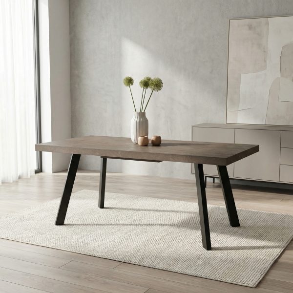 שולחן אוכל דמוי בטון דגם אבניו - 10 סועדים