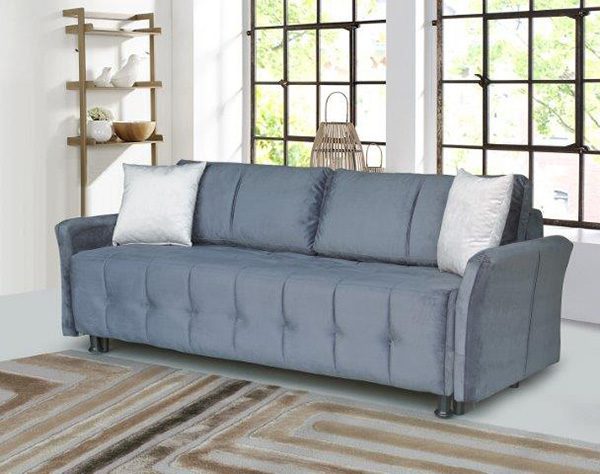 ספה תלת מושבית עם מנגנון מיטה ואחסנה דגם פוליה