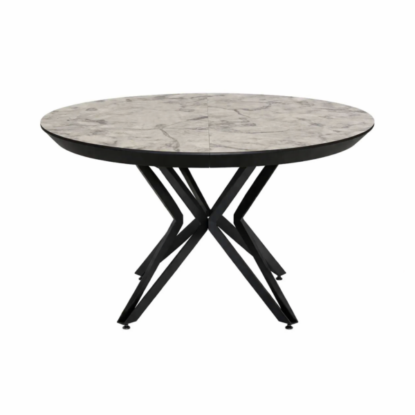 שולחן אוכל עגול נפתח דמוי בטון דגם רפאלו - 10 סועדים