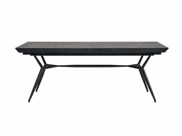 שולחן אוכל מלבני דגם לארגו דמוי שיש אפור - 18 סועדים