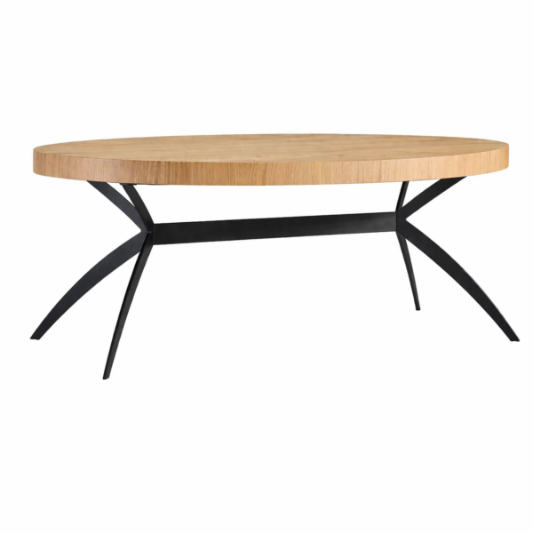 שולחן אוכל אובלי דגם רודה דמוי עץ טבעי - 16 סועדים