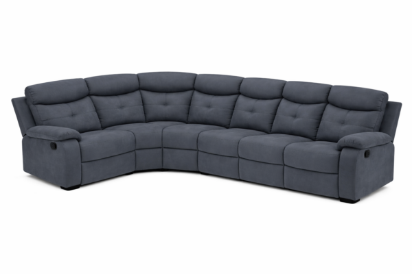 סלון פינתי מודולרי עם ריקליינרים דגם לג'נד באפור כהה