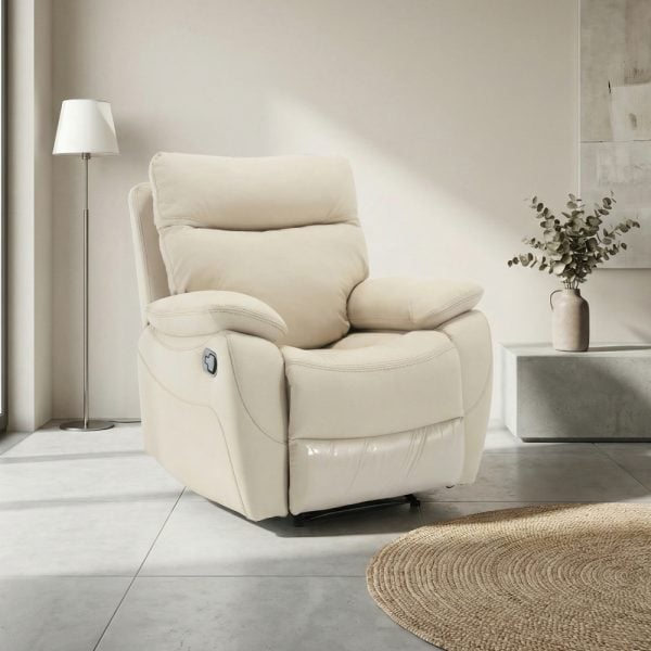 כורסת טלוויזיה נפתחת דגם פיטארו בדמוי עור בז'