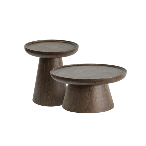 סט שולחנות מעוצבים דגם מילו - אגוז אמריקאי