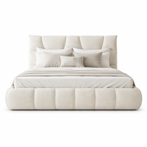 מיטה מעוצבת דגם ארנו - צבע בז'