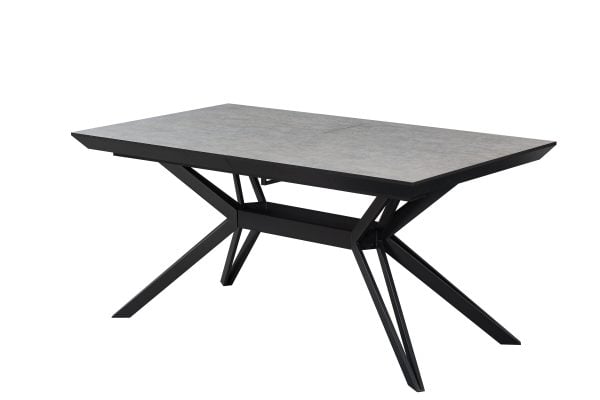 שולחן אוכל דגם ארקו - דמוי אבן אפור