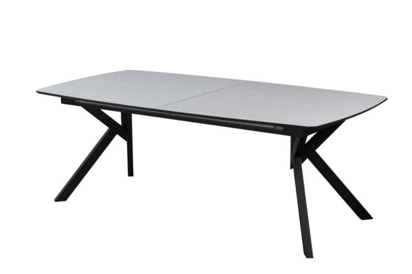 שולחן אוכל נפתח דגם קורטי - דמוי שיש לבן