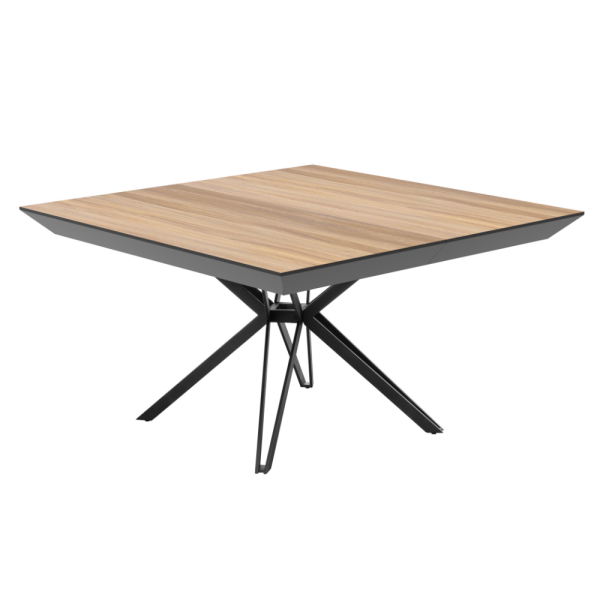 שולחן אוכל מרובע נפתח דגם טיבו - עץ טבעי