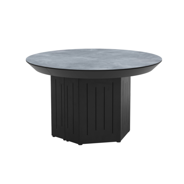 שולחן אוכל עגול נפתח דגם טרוסה - דמוי בטון