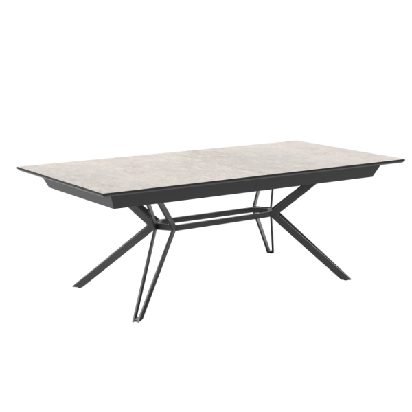 שולחן אוכל נפתח דגם נוברטו - דמוי אבן אפור