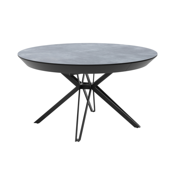 שולחן אוכל עגול נפתח דגם קסטלו - דמוי בטון