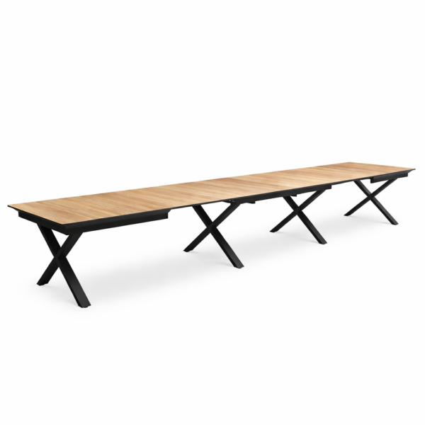 שולחן אוכל נפתח דגם גרניטו - עץ טבעי