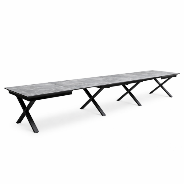 שולחן אוכל נפתח דגם גרניטו - דמוי בטון