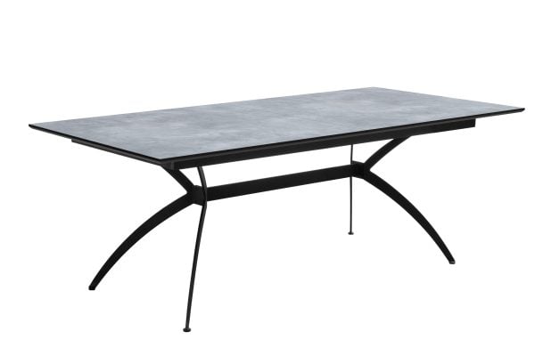 שולחן אוכל מלבני נפתח דגם דרמור - דמוי בטון