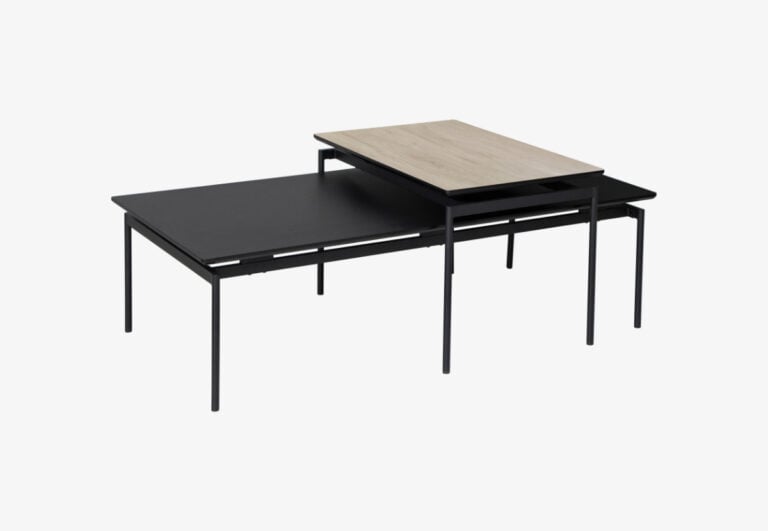 סט שולחנות מעוצבים דגם קלייר – עץ טבעי