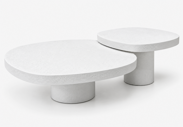 סט שולחנות מעוצבים דגם מאסו – בגימור דמוי טיח